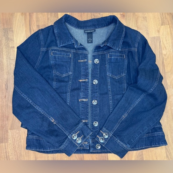 Lane Bryant Plus‑Size Denim Trucker Jacket – 20 (95% Cotton), Like New! - Picture 1 of 6